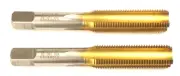 9/16-18 Hand Taps(2) HSS Tin Coated GH5 Plug Tap 4FL #0304N61S USA Made