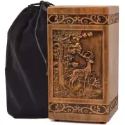 KIMNAG Wooden Cremation Urn for Human Wood Ashes Decorative Box Funeral Urns ...