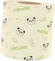 UTHCLO 1 Roll Panda Printed Bamboo Pulp Toilet Paper Roll Decorative Novelty Bathroom Tissue with Cute Designs Soft Texture Patterns for Fun Bathroom Experience