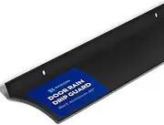 Barzen Door Rain Drip Guard - Door and Window Rain Guards House, 2.5 Inches Door Rain Deflector - Drip Edge Rain Diverter - 40 inches Long, Aluminum Black Finish.