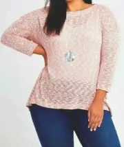"Taking Shape-Virtuelle" Rust Rose Urban Textured Top, Size M/18, BNWT