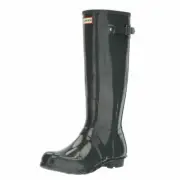 HUNTER BOOT WMN ORG TALL GLOSS WATERPROOF DARK SLATE 8