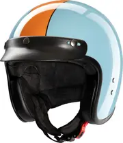 Redbike RB-801 Gasoline, open face helmet , color: Light Blue/Orange , size: M