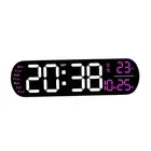 Digital alarm clock, colorful environmental light, temperature display, date and