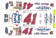 #41 Juicy Fruit Dodge 1/64th HO Scale Slot Car Decals