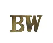 Black Watch BW Shoulder Title Brass Metal