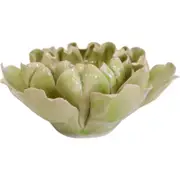 LVD Ceramic Tealight Candle Holder Display 14.5cm - Green