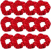 GUVASS 12 Pack Hair Scrunchies Red Velvet Elastics Scrunchy Bobbles Soft Hair Bands Hair Ties