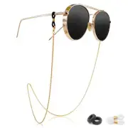 Eyeglass Chain - Stainless Steel Sunglass Strap Eyeglass Strap Holder (Gold)