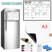 A3 Magnetic Fridge Whiteboard Dry Erase Calendar Planner Monthly Weekly Daily AU