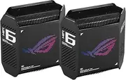 ASUS ROG Rapture GT6 Tri-Band WiFi 6 Mesh System [2Pack] – for Home & Gaming, Smart Antenna, Covers up to 5,800sq ft, Triple-Level Game Acceleration, Free Internet Security, 2.5G Ethernet Port, Black