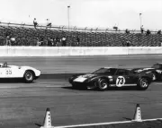 Vintage 8 X 10 1965 Daytona 24 Hours Ford GT40 & Ferrari 330P