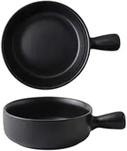 Soup Bowl with Handle, French Onion Soup Dessert Bowl, Grains, Fruits and Snacks, Dishwasher, Microwave