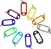 KALLORY 80 Pcs Colorful Keychain Tags Assorted Plastic Key Holder for Organizing Keys Dog Collars More Random Colors Random Color