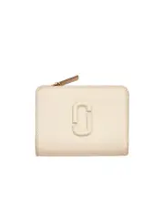 Marc Jacobs The Leather J Marc Mini Compact Wallet One size White