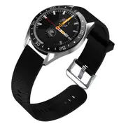 ; GW15 1.22in Color Touch Screen Smart Watch Adjustable Brightness Weather Forecast Multiple Languages HR BP SpO2 Monitor Sports Fitness Bracelet BLACK COLOR