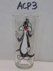 VINTAGE LOONEY TUNES PEPSI GLASS 1973 WARNER BROS. SYLVESTER THE CAT MISPRINT