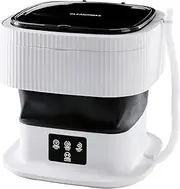 [CLEANmaxx] Mini washing machine ideal for on the go, mobile washing machine with 2 washing programs and one spin cycle, foldable and quiet, for up to 1 kg of laundry, suitable for camping and travel