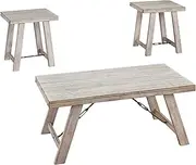 [Signature Design by Ashley] Carynhurst Occasional Table Set, Whitewash