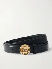 [Chloé] Chloé - Horse Medal Leather Belt - Black - M M Black