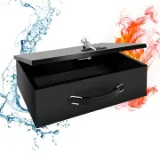 Fireproof Lock Box with Key&Combination Lock-Fire Safe Document Box,Portable ...