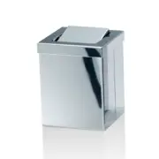 DECOR WALTHER DW 1130 Square Table Paper Bin with Revolving Cover - Stainless St