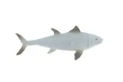 Mullet Toy, Grey, Rubber Realistic Fish, Model, Fishing 5" F0417 B378
