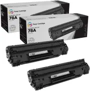 LD 2pk Comp Black Laser Toner for HP CE278A 78A LaserJet P1566 P1606dn M1536dn