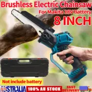 8'' Brushless Cordless Wood Cutting Cutter Saw Chainsaw For Makita 18V Battery