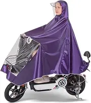 Mobility scooter cover Electric Scooter Raincoat Thickening Men and Women Single/Double Rain Poncho Outdoor Riding Motorcycle Rain Coat (Red 4XL without mirror cover)(Purple,3XL without mirror cover)