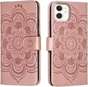 shingtomua for iPhone 12 Mini Case Wallet with Card Holder Kickstand Magnetic Soft Leather Flip Fold Case for iPhone 12 Mini Cover (Pink, iPhone 12 Mini)