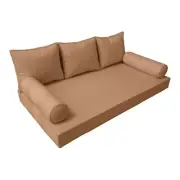 |SLIPCOVER ONLY|S3 Daybed Mattress Bolster Backrest Covers Piped Trim AD104