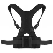 Magnetic Posture Corrector Upper Back Brace - Black - Small