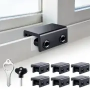 6 Sets Sliding Window Locks w/ Keys for Vertical and Horizontal Sliding Windows