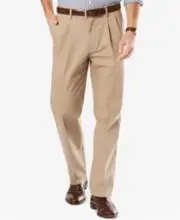 NEW DOCKERS THE BEST PRESSED CLASSIC PLEATED DRESS PANTS TIMBER 36 30 280940002
