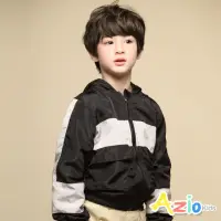 在飛比找momo購物網優惠-【Azio Kids 美國派】男童 外套 灰黑接片配色搖粒絨