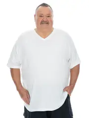 DBK Plain White V-Neck T-Shirt