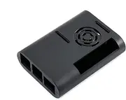 Waveshare Black ABS Case Type D for Raspberry Pi 4 with Cooling Fan/Heat Sinks/Rubber Feet and Screwdriver