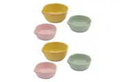 2x 3pc Jamie Oliver Big Love Pinch-Me Pots Measuring Bowl Cup Stoneware Set