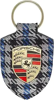 Porsche Leather Pepita Sally Crest Key Ring, Multicolor