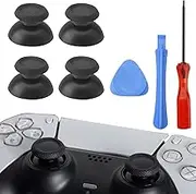 HENGBIRD Pack of 4 Thumbsticks Joysticks, Analogue Sticks, Sticks Attachment, Controller Repair Kit with 1 Screwdriver, 1 Pry Tool and 1 Lever Board Controller Replacement Parts for PS5 Controller,
