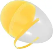 OFFIGAM Easter Eggs Clear Handles Decoration Egg Hunt Containers Clear Fillable Easter Carrots Containers Egg-Shaped Buckets Decorative Egg-Shaped Candy Boxes Pp Yellow