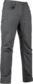 [Aicall] Men's Snow Ski Softshell Pants Fleece Lined Winter Hiking Camping Snowboard Pants with 8 Pockets