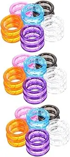 Beavorty 3sets Professional Pet Grooming Scissor Finger Rings Silicone Shears Finger Ring Hair Stylist Supplies Barber Tools Pet Grooming Scissors 12pcs*3