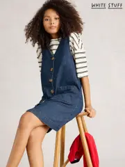White Stuff Blue Rose Denim Pinny Dress (W81597) | $159
