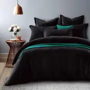 Fur Velvet Quilt Cover - Black
