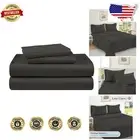 Luxurious 1000 TC Egyptian Cotton Cal King Sheets Set in Elegant Black