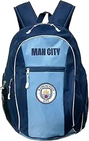 Icon Sports Manchester City Backpack, Officially Licensed Man City Adult Backpack With Soccer Ball Compartment, Blue, Large, Large Backpack