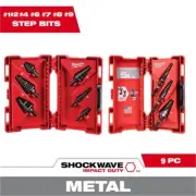 Milwaukee Step Drill Bit 6-Piece w/ SHOCKWAVE Impact-Duty Step Bit Kit (3-Piece)