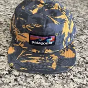 Patagonia Boardshort Label Funfarer Cap Hawaiian Cliffs & Waves Utility Blue NWT